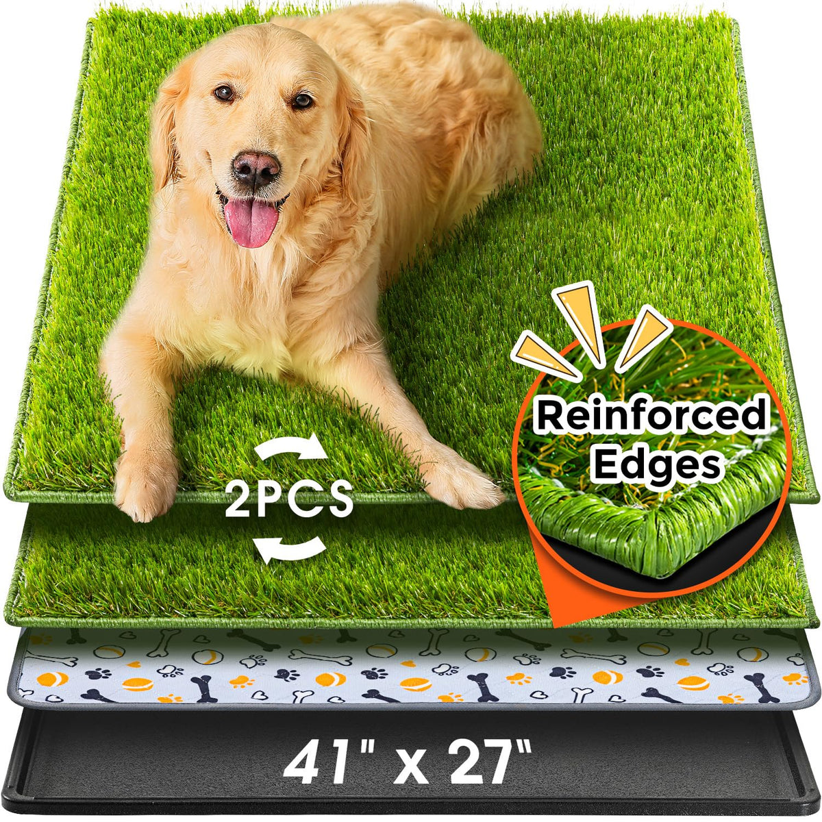 Hompet dog grass pad 41x27 for indoor potty and easy cleanup