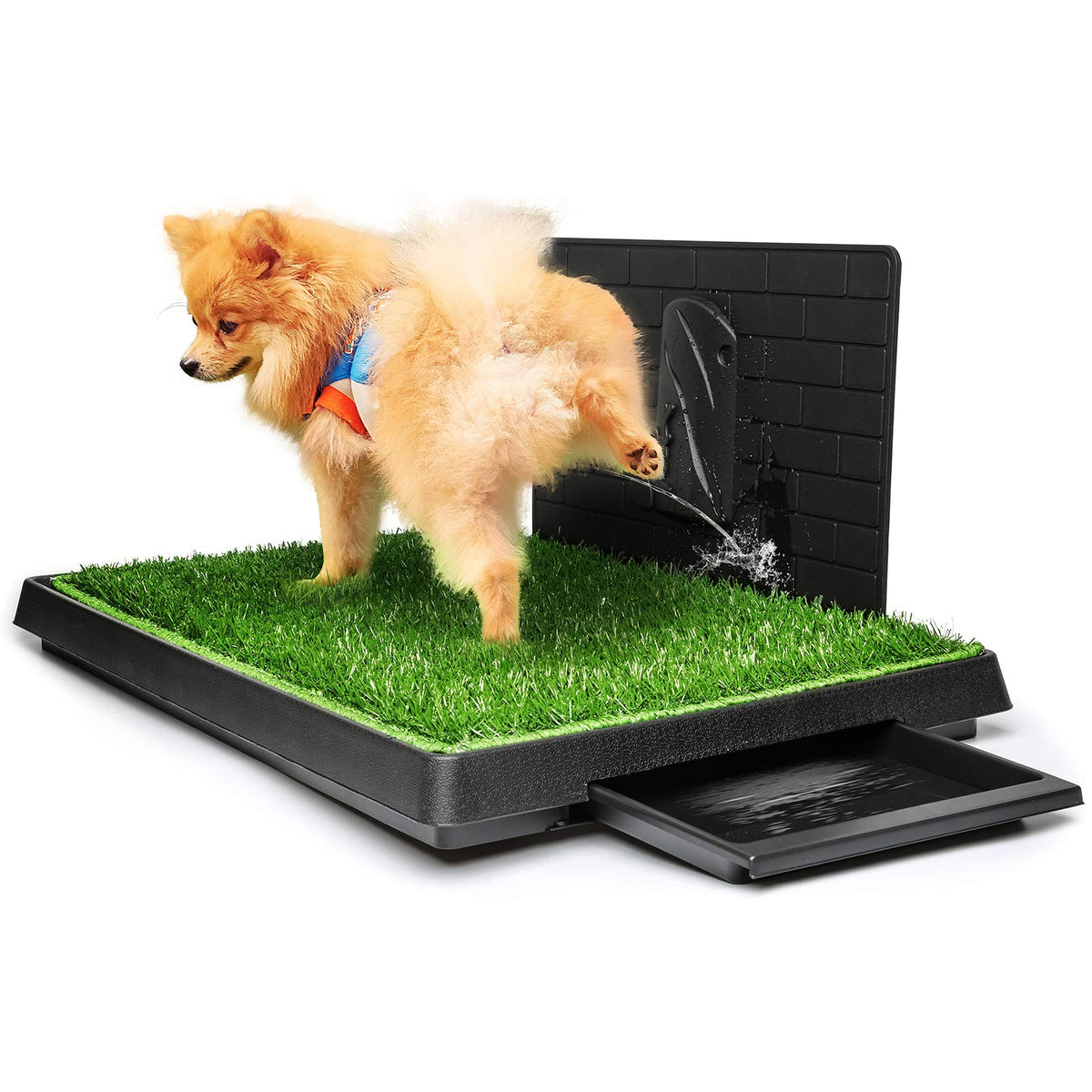 Hompet dog grass pad front view with large potty area for indoor use