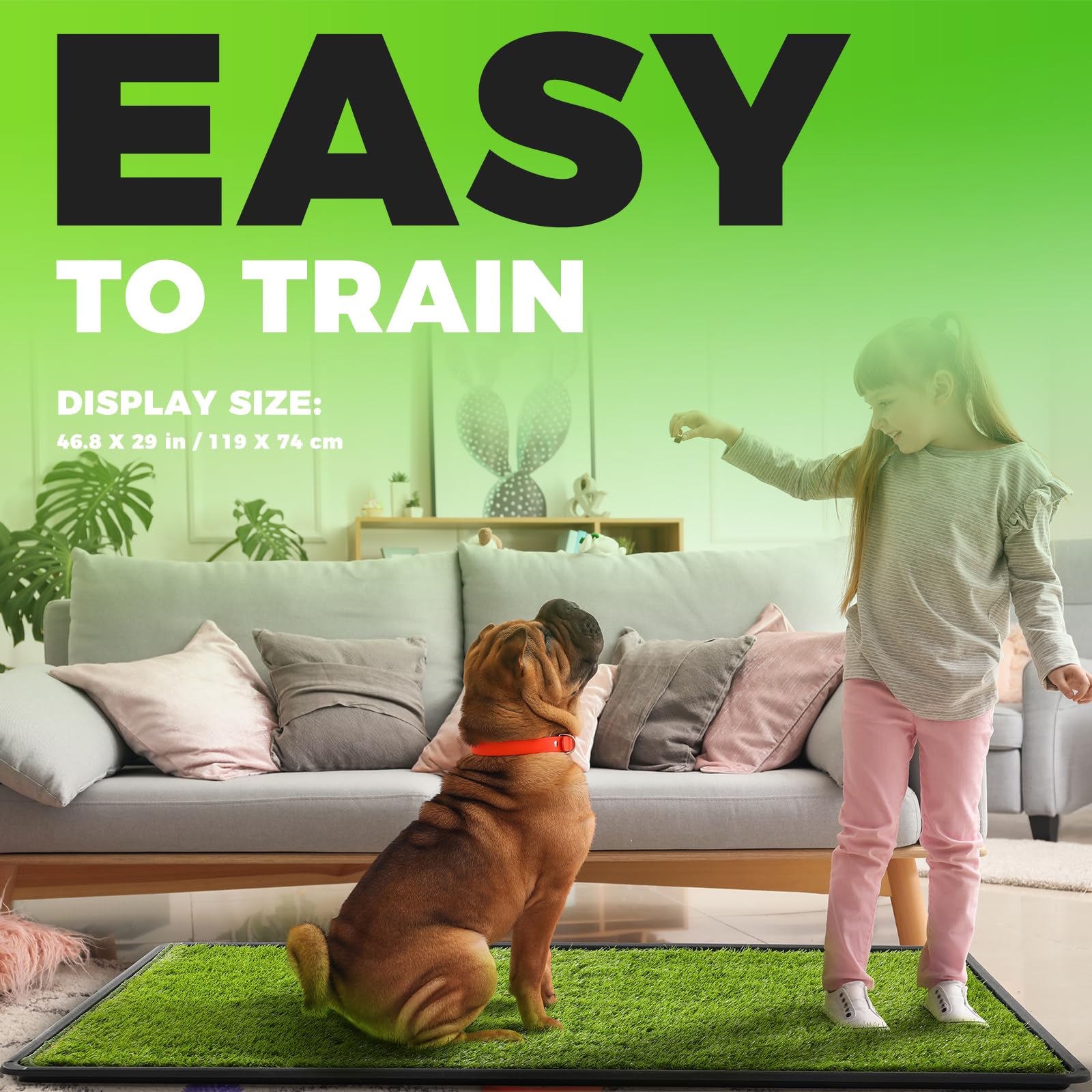 Hompet washable pee pads inside the tray, illustrating easy cleaning and reuse