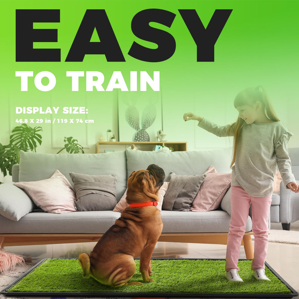 Hompet washable pee pads inside the tray, illustrating easy cleaning and reuse