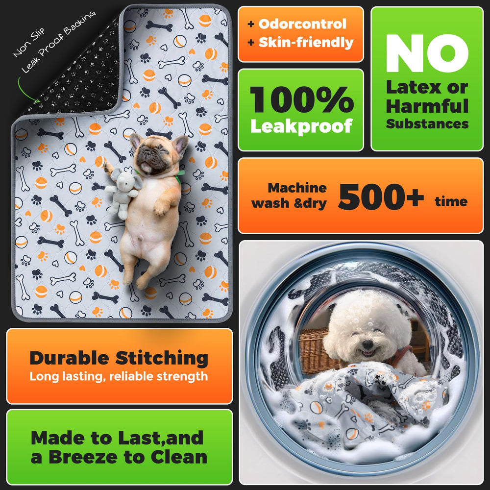 Reusable, machine-washable dog pad built for long-lasting durability.