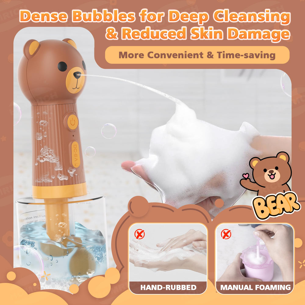 Homrich adjustable silicone dog bath brush provides a secure grip during scrubs