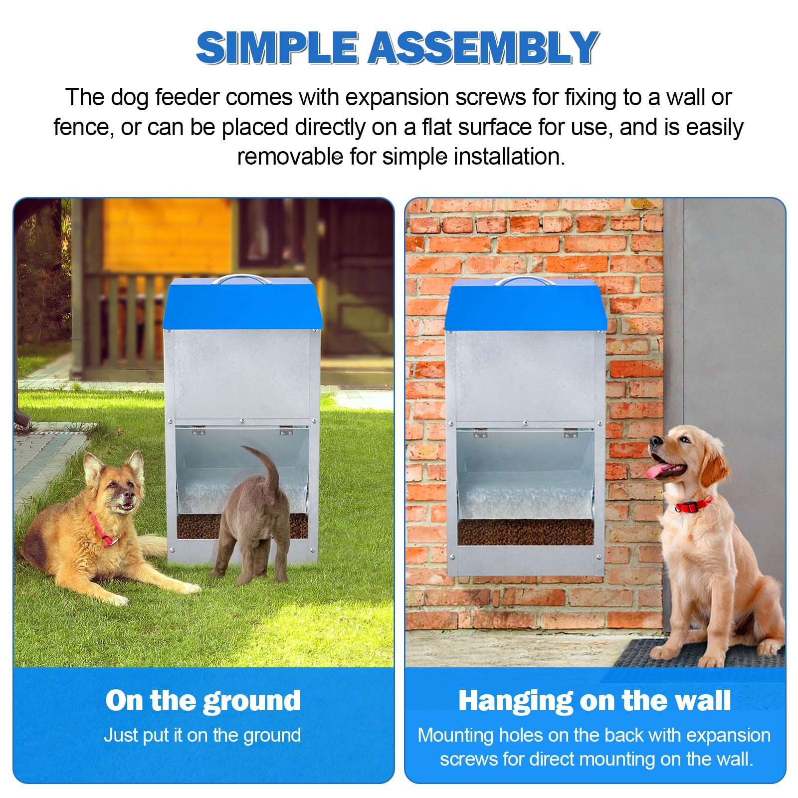 Homsky galvanized steel design resists rust and harsh weather.