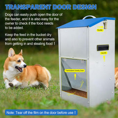 Homsky transparent door shows food level for timely refills.