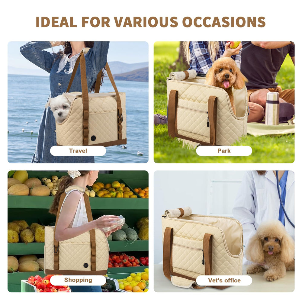 Homsunyi dog purse carrier machine-washable fabric for easy cleaning