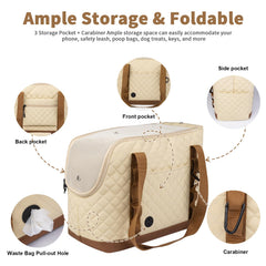 Homsunyi dog purse carrier side pockets highlight convenient storage on the go