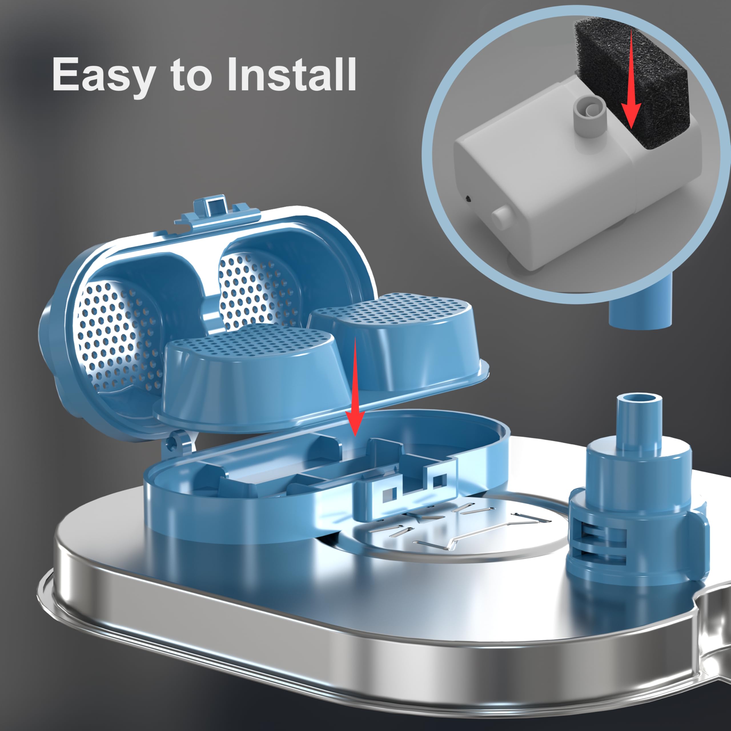 Homtyler LED night light indicates water status for nighttime use