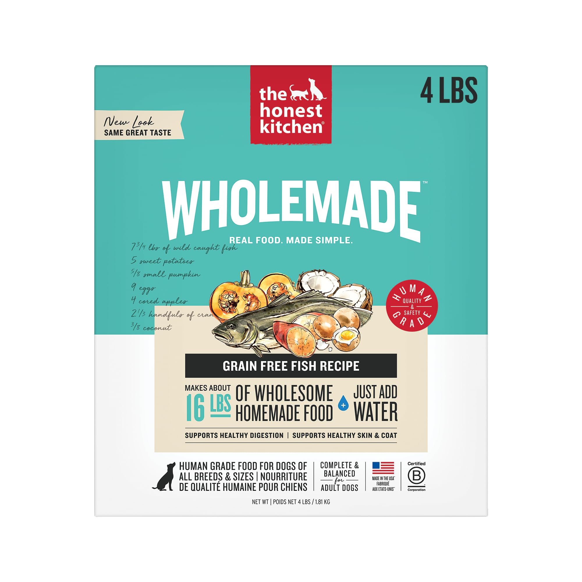 The Honest Kitchen Wholemade dehydrated dog food in a bowl for a complete meal.