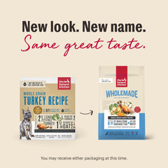 The Honest Kitchen Wholemade ingredients close-up with cage-free turkey, oats, and apples