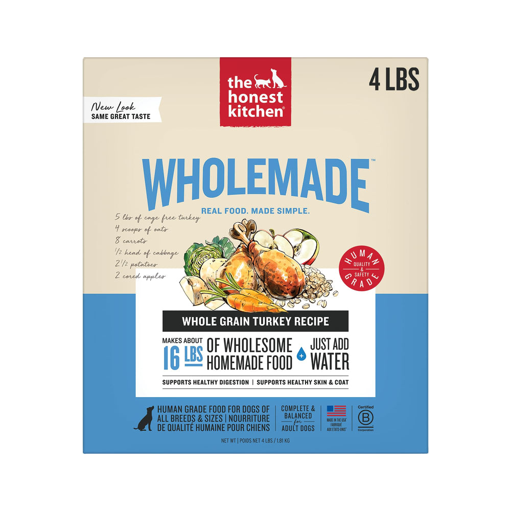 The Honest Kitchen Wholemade turkey box ready to hydrate into a wholesome meal.