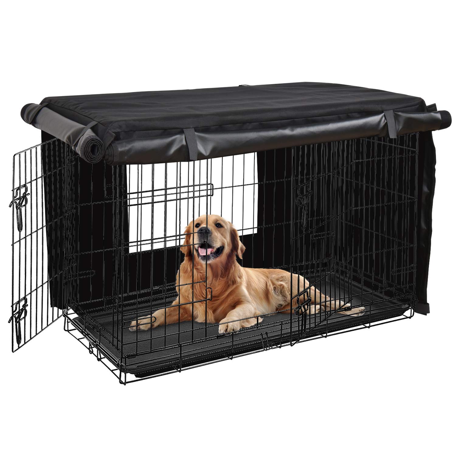 HONEST OUTFITTERS crate cover exterior view shows durable Oxford fabric.