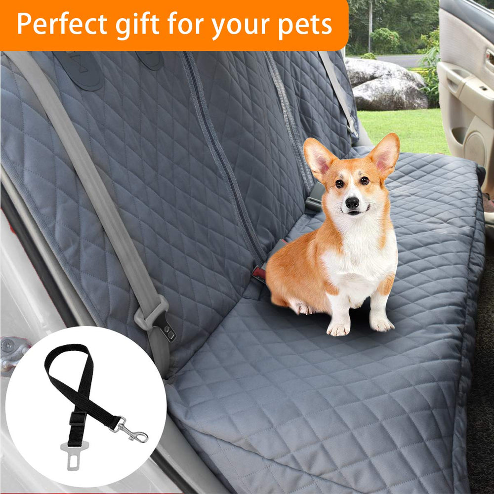 Honest Outfitters velcro seat belt opening supports safe pet travel.