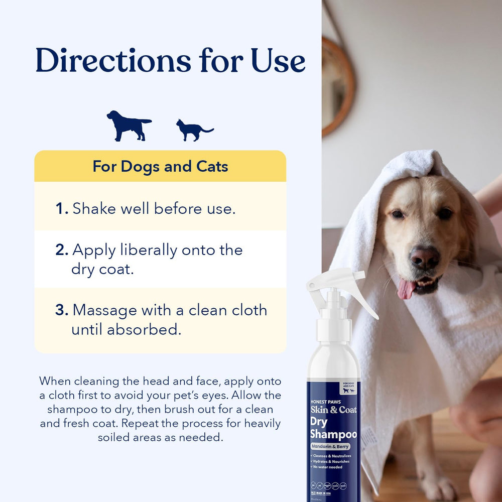 Honest Paws coat shine after use image reveals glossy fur and fresh scent.