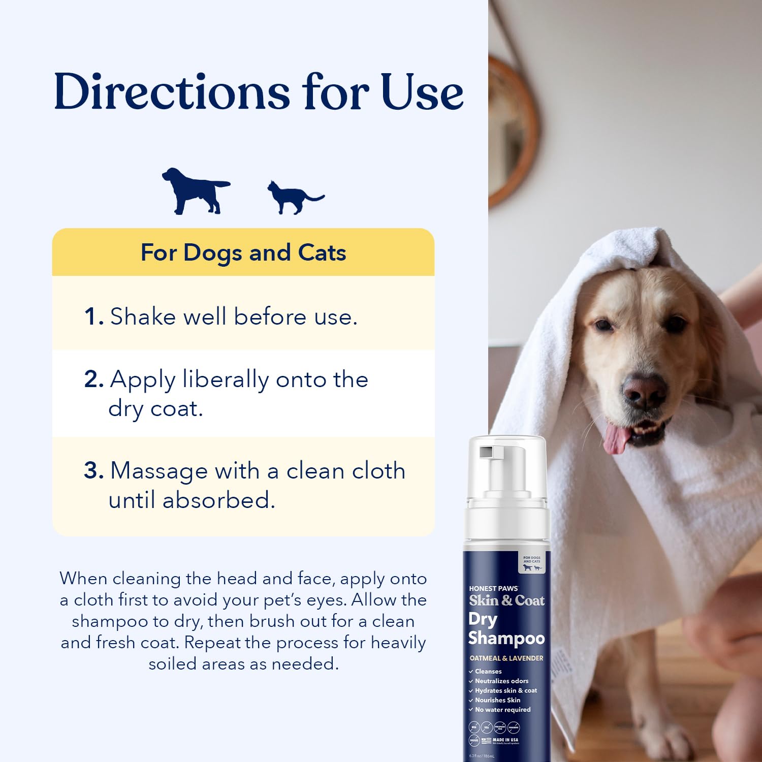 Honest Paws eco-friendly formula is free of dyes and parabens.