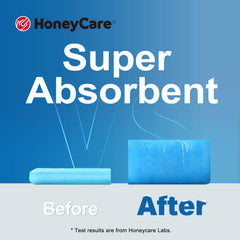 Honey Care All-Absorb absorbent core with gel forms a secure moisture barrier.