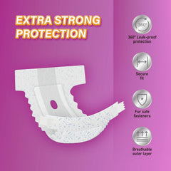 Honey Care All-Absorb diaper showing 360-degree leak protection core.