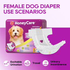 Honey Care All-Absorb diaper's stretchy leg fabric supports comfortable movement.