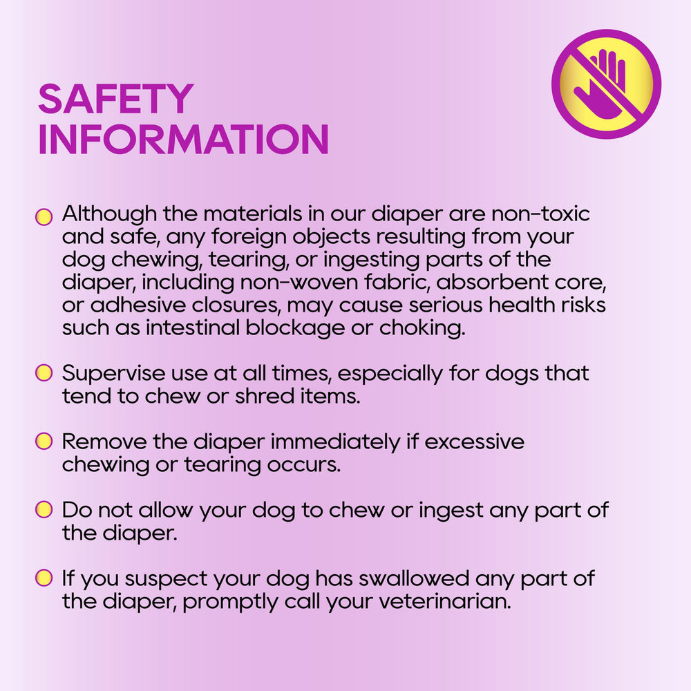 Honey Care All-Absorb diapers show size-range coverage for different breeds.