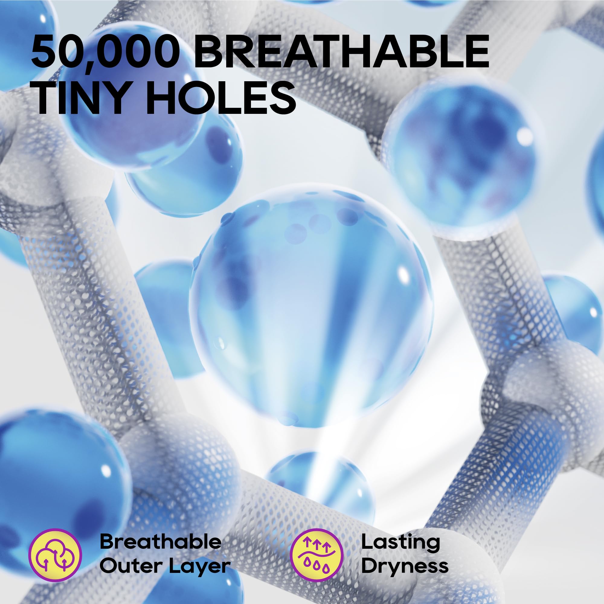 Honey Care All-Absorb diaper demonstrates 360-degree leak protection and absorbent core.