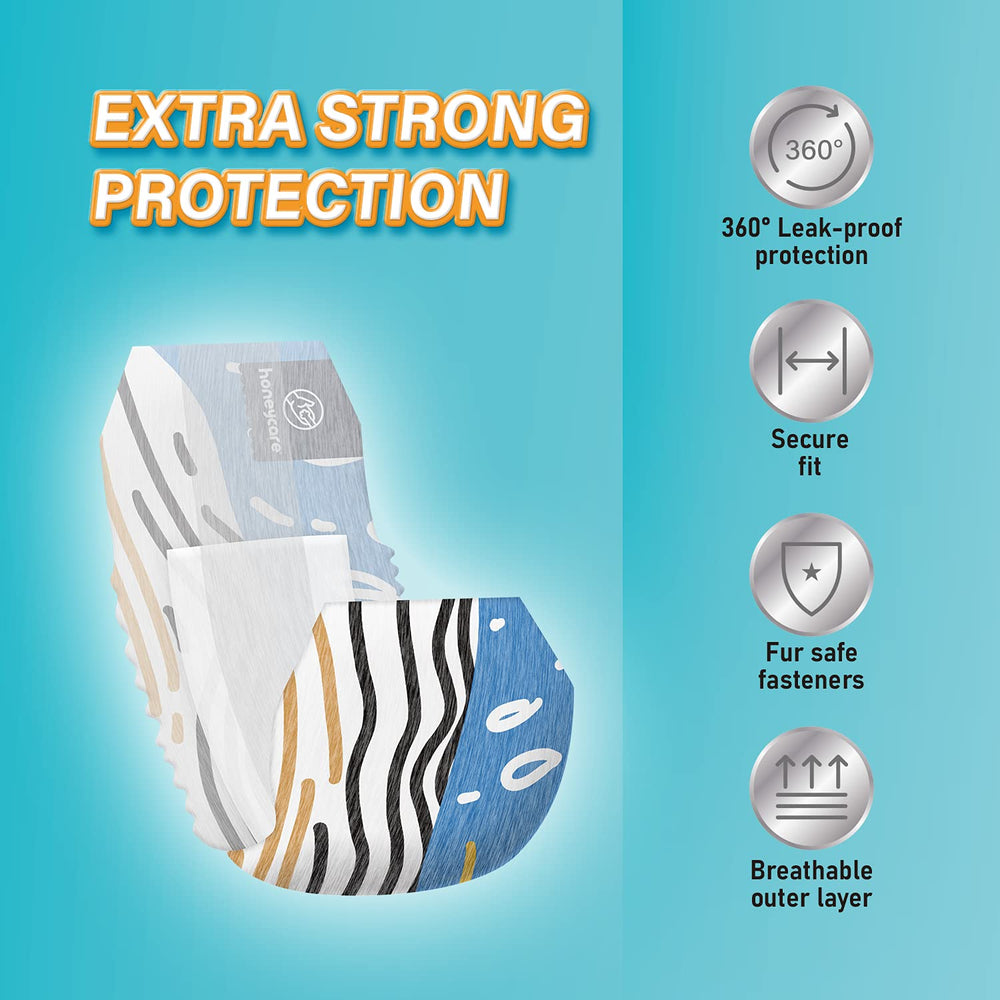 Honey Care All-Absorb Petrichor wrap 360-degree protection guards against leaks during lively moments
