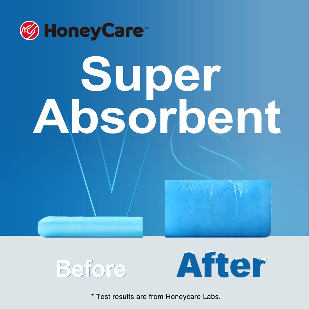 Honey Care All-Absorb pad with quick-dry surface prevents tracking