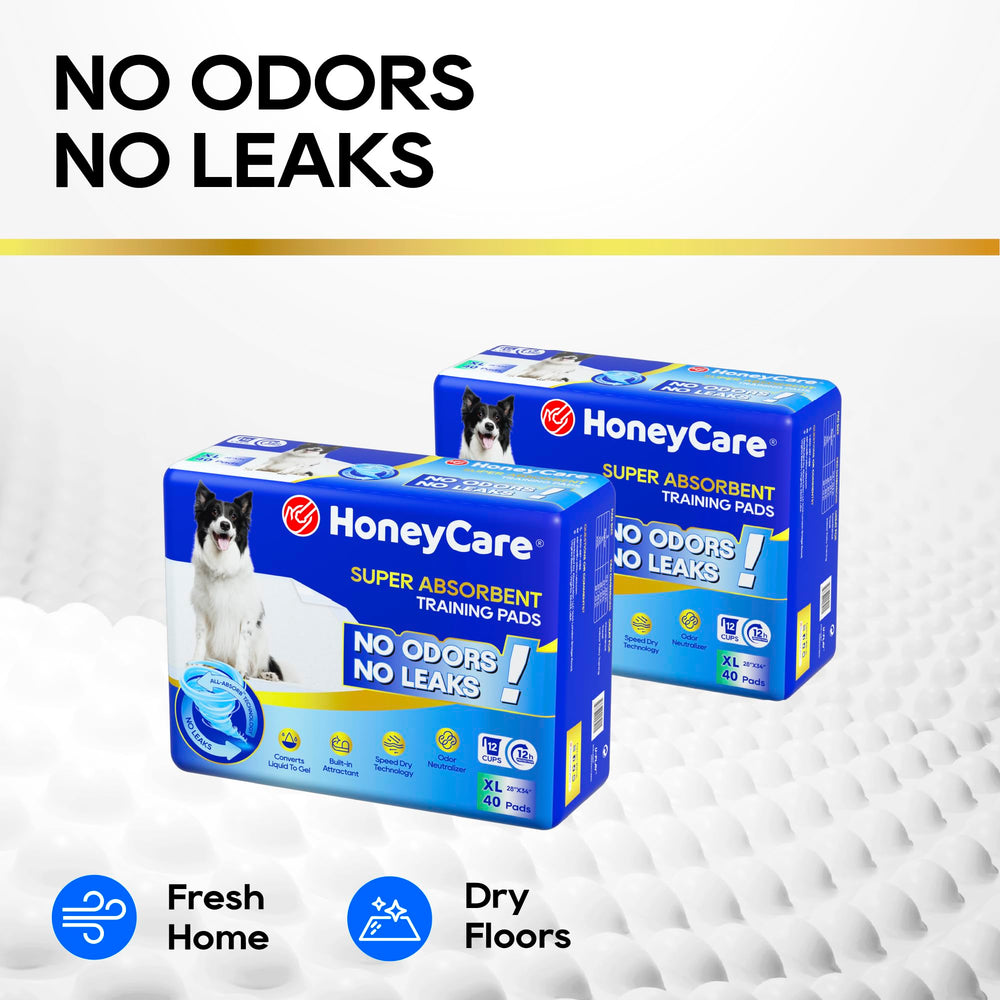 Honey Care All-Absorb waterproof back layer protects floors during use.