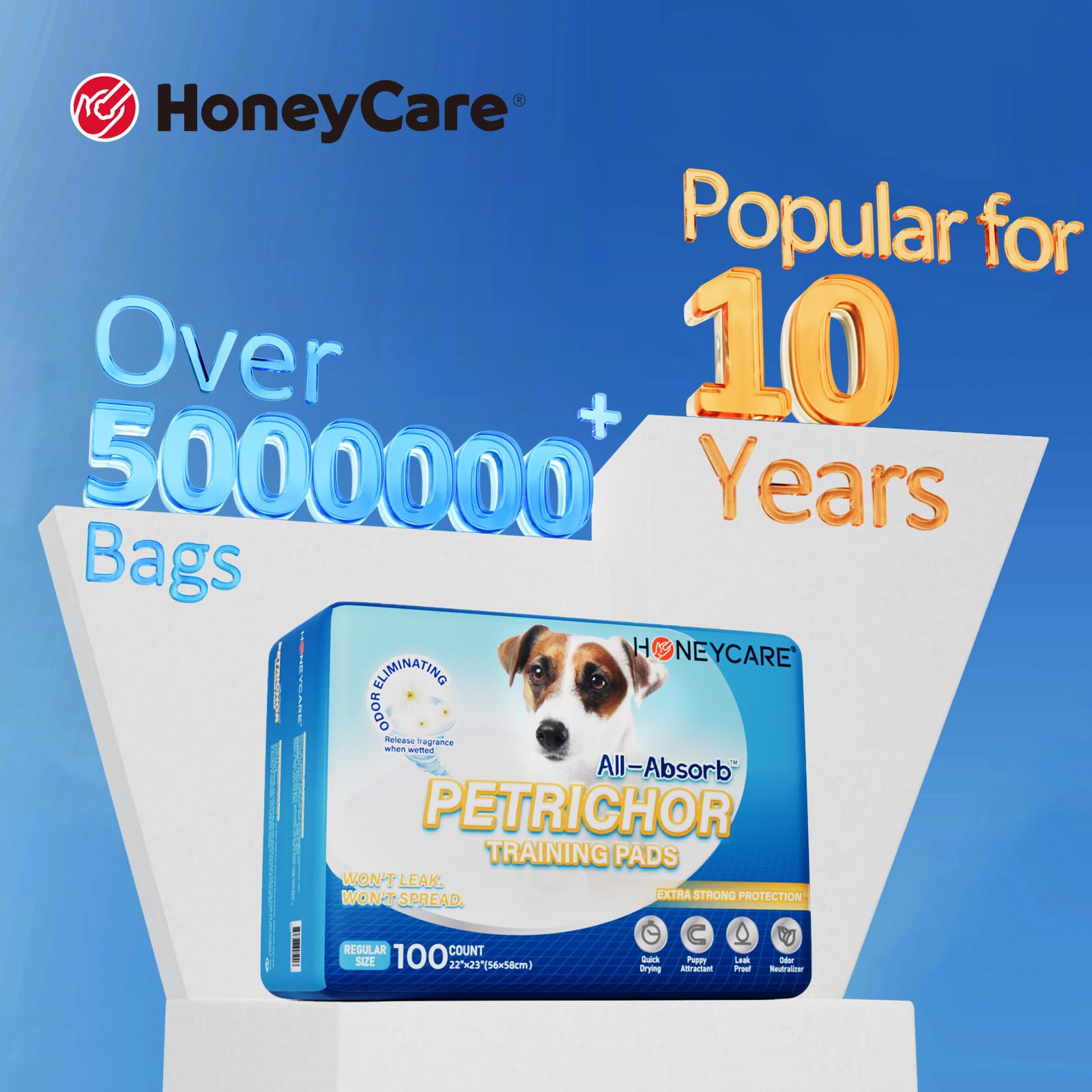 Honey Care pad highlights five-layer protection for mess control