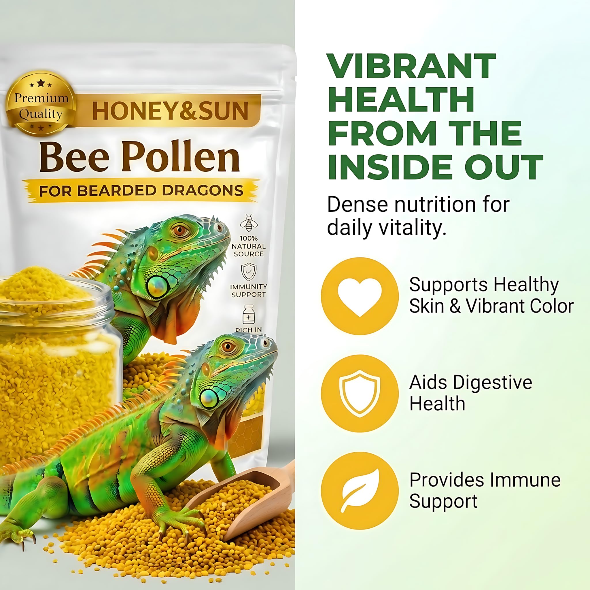 HONEY&SUN vitality color support for vibrant beardie skin