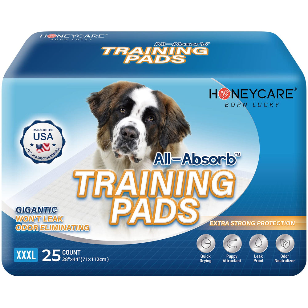 Honey Care All-Absorb gigantic dog pad 28x44 for large breeds and multi-dog homes.