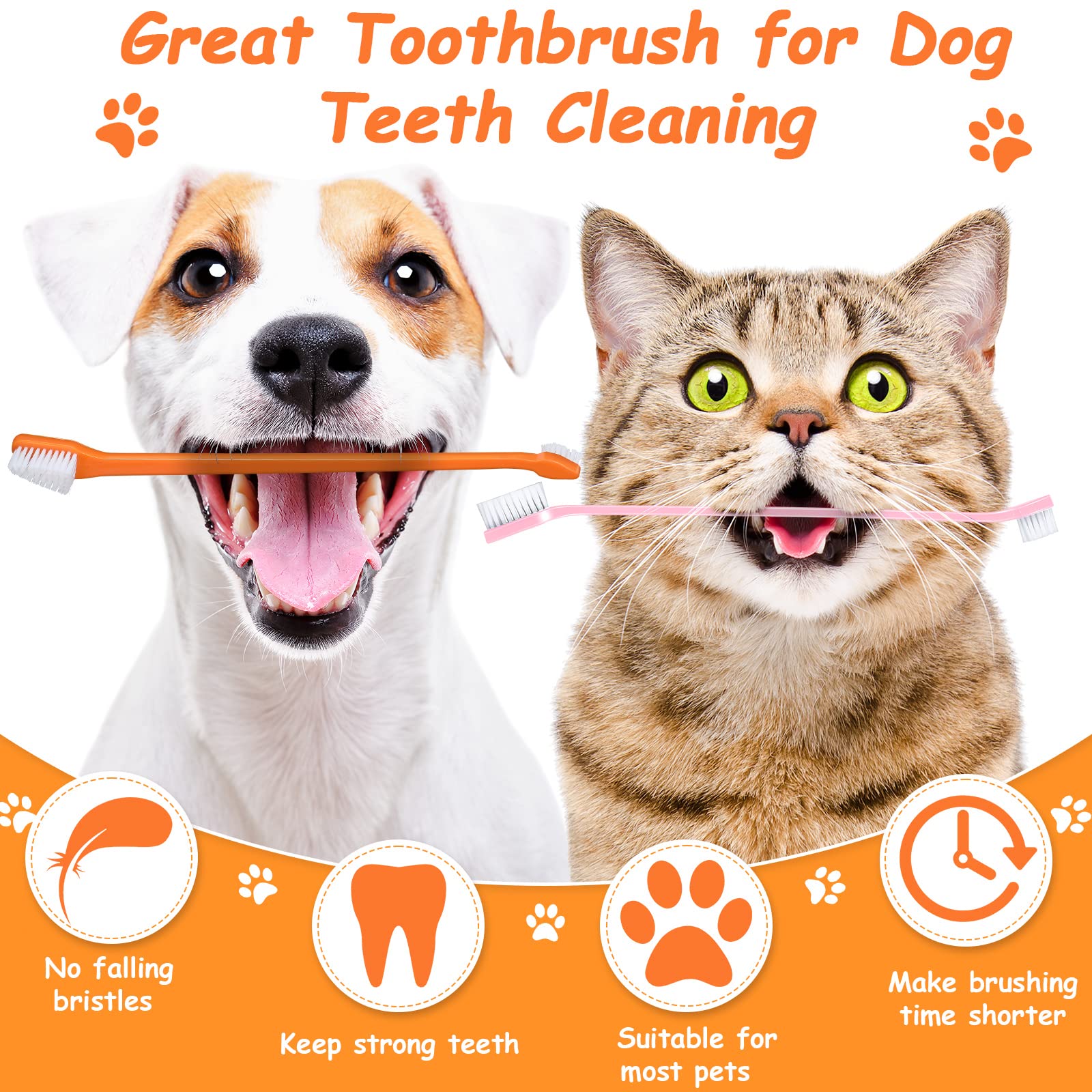 Honeydak orange dual-head design suits varied mouth sizes and cleaning needs.