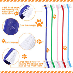 Honeydak pink dual-head brush reaches both large and small teeth for gentle care.