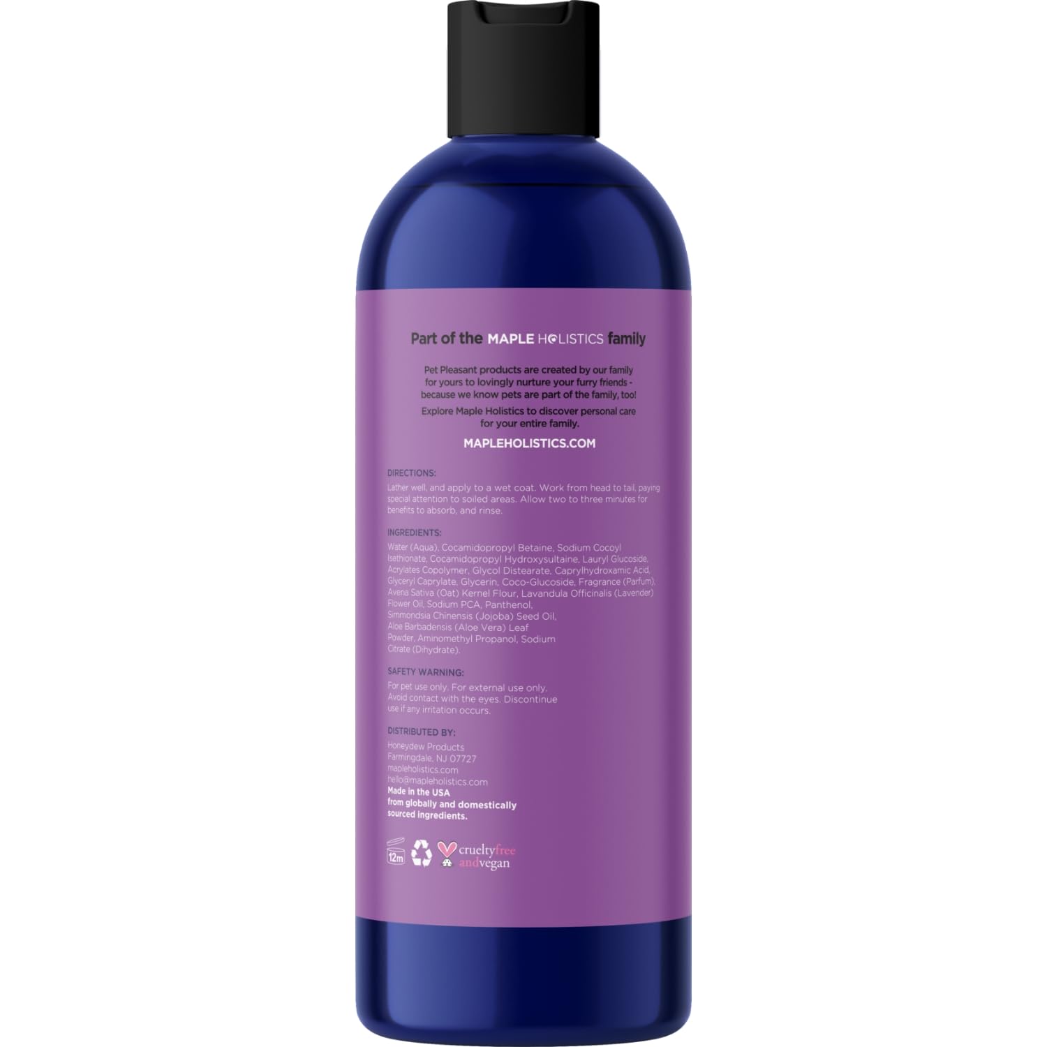 Honeydew coat-softening suds close-up illustrates smooth brushing after bath.