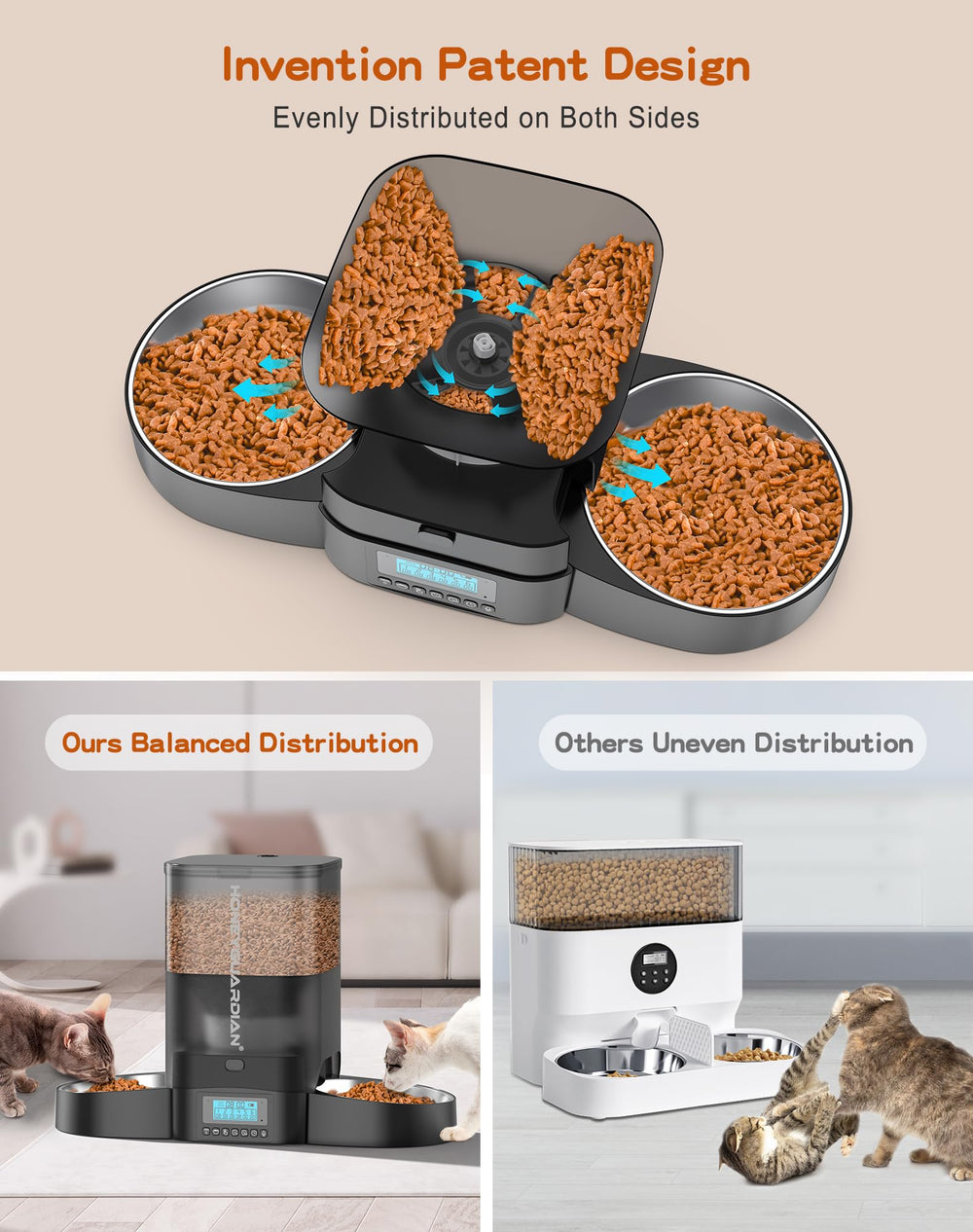 HoneyGuaridan sealed food container preserves freshness and minimizes kibble odor.