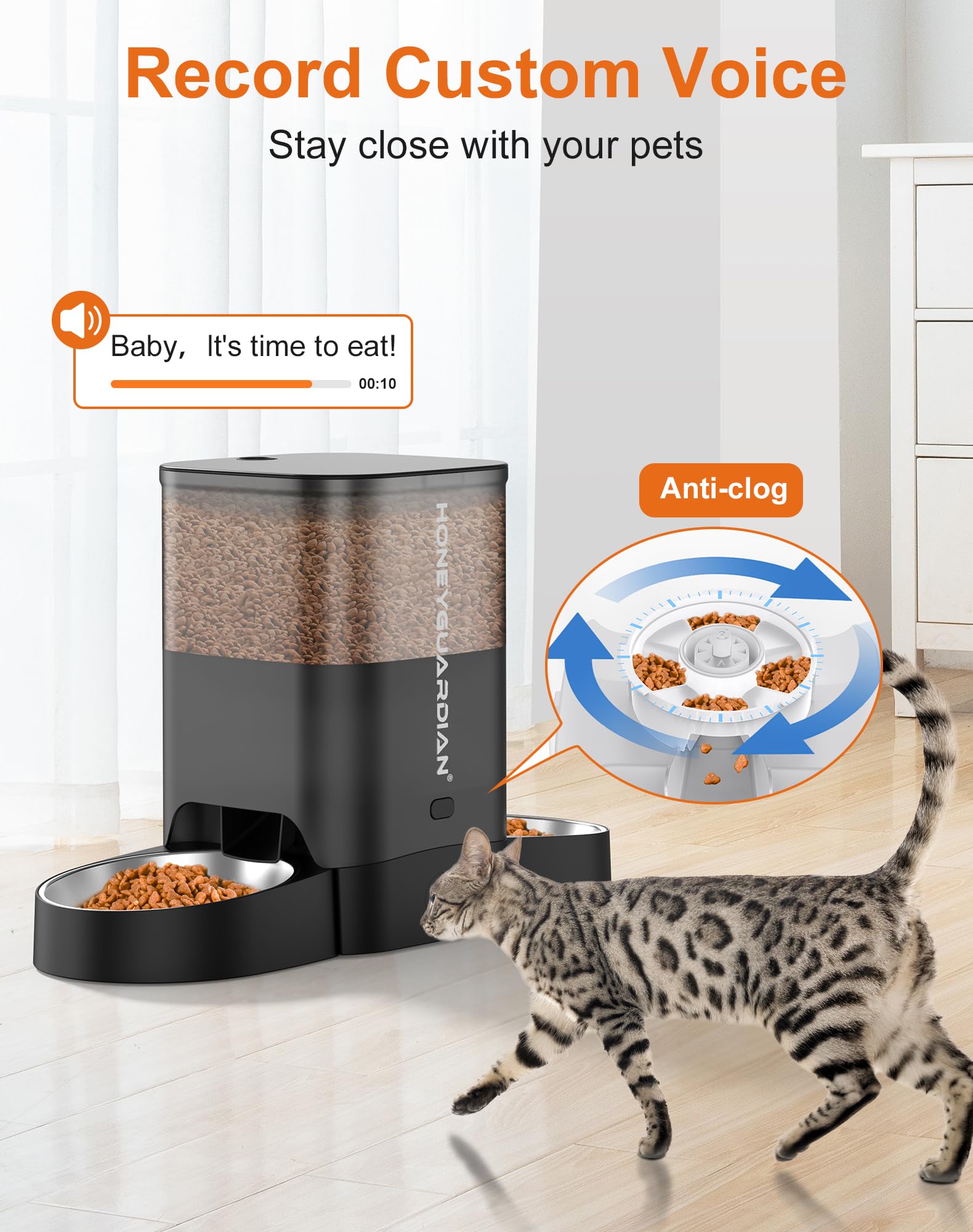 HoneyGuaridan voice meal call lets you record a 10-second greeting.
