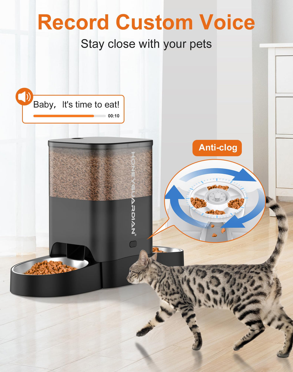 HoneyGuaridan voice meal call lets you record a 10-second greeting.