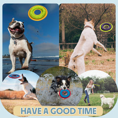 HONGEZEY flying disc floating on water, bright colors for visibility.