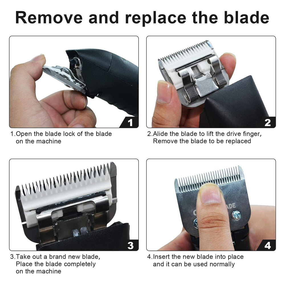 HONGNAL detachable blade compatibility for Andis and Oster clippers.