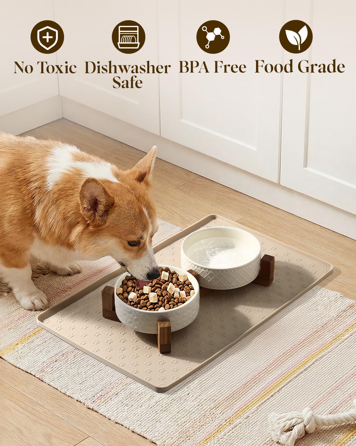 hongqu us dual bowls for convenient food and water setup