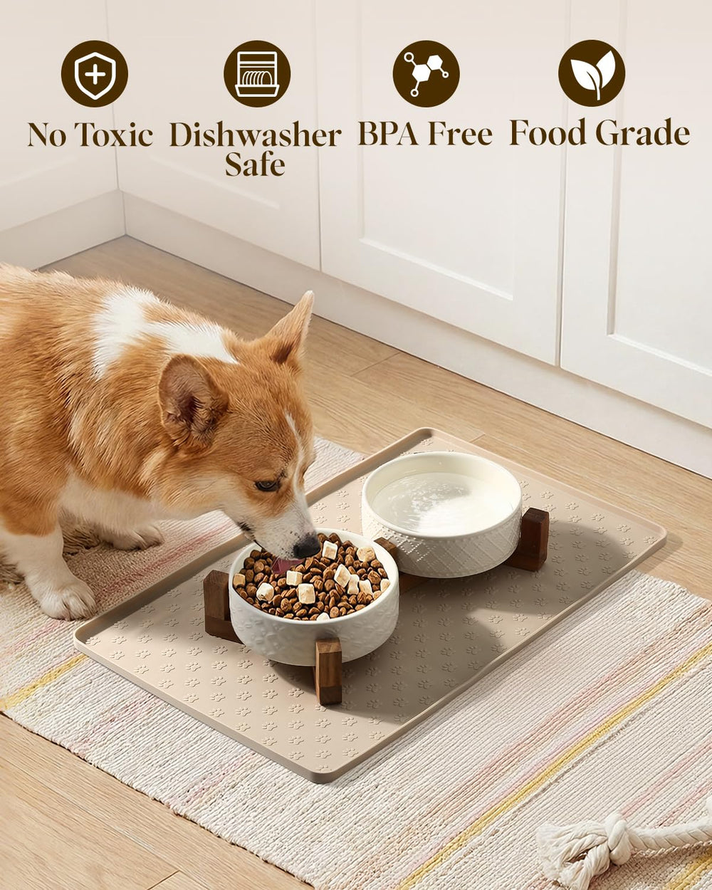 hongqu us dual bowls for convenient food and water setup