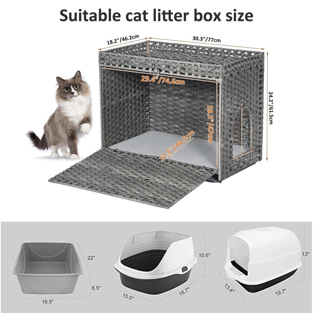 Honiakaka grey pet crate blending living room and balcony decor.