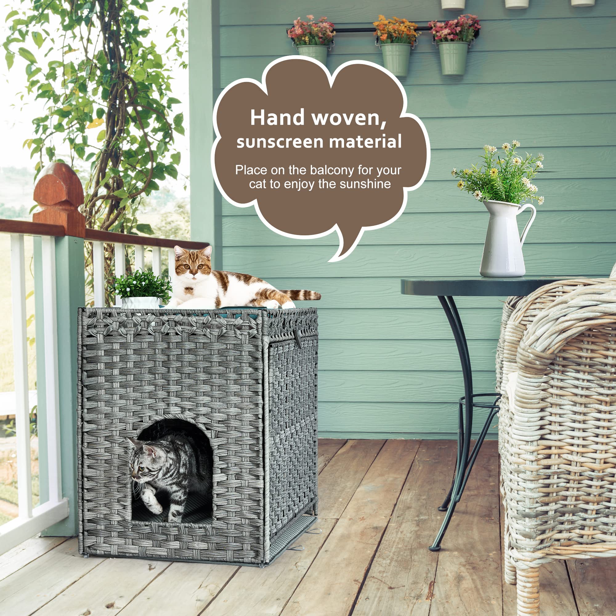 Honiakaka hidden kitten washroom door preserves privacy and reduces odors.
