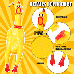 Honoson detachable head chicken toy for easy replacement and varied squeak sounds.