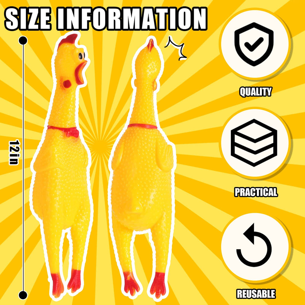 Honoson durable rubber chicken construction showcases sturdy design for everyday use.