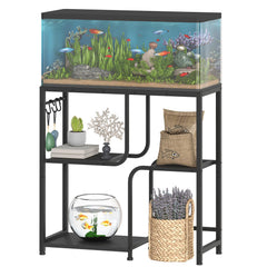 HOOBRO 20-gallon stand upper tank area supports a stable aquarium setup
