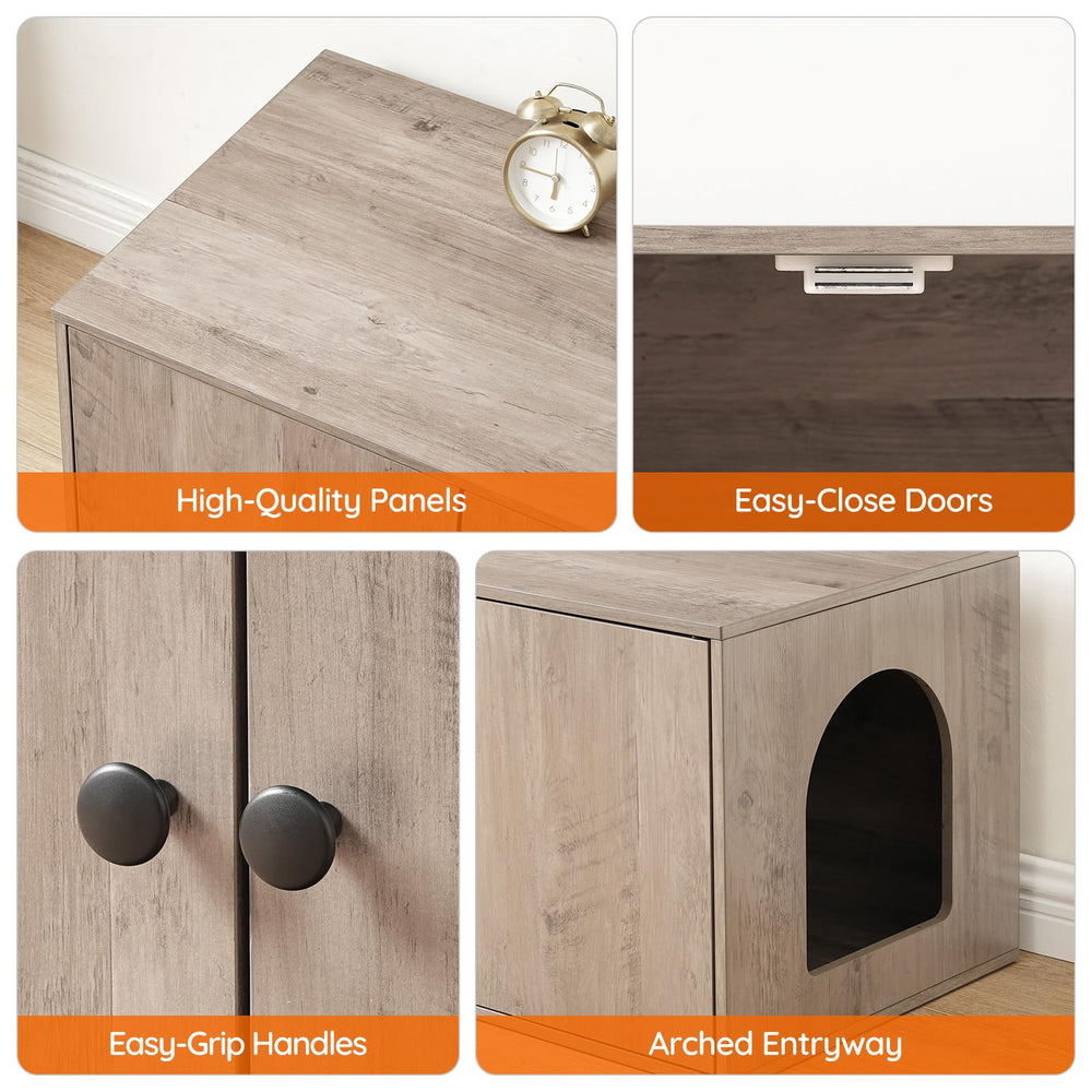 HOOBRO indoor cat house complements living room decor and furniture.