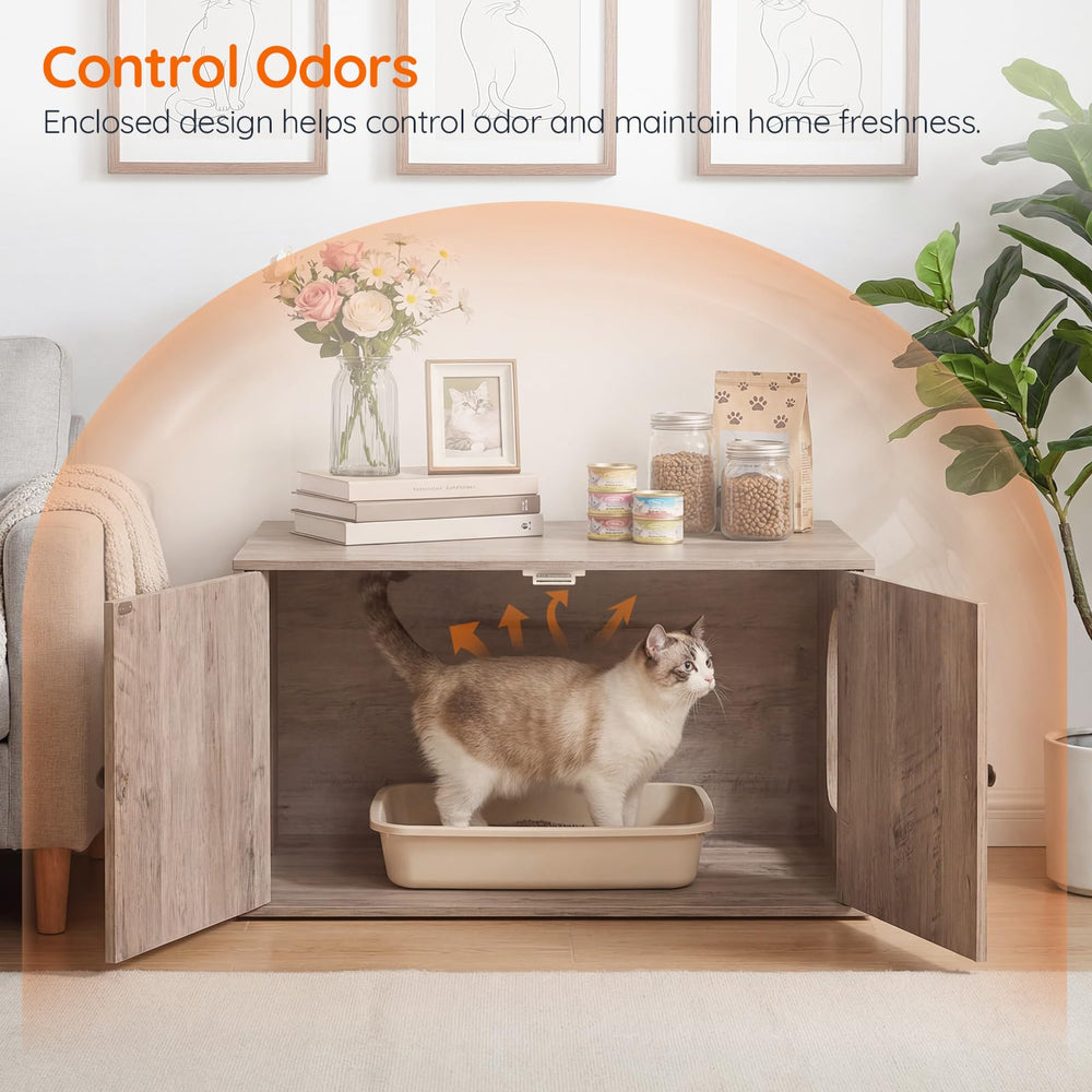 HOOBRO non-slip EVA pads stabilize the cabinet on wood or tile floors.