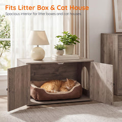 HOOBRO enclosure offers spacious interior for standard litter boxes.