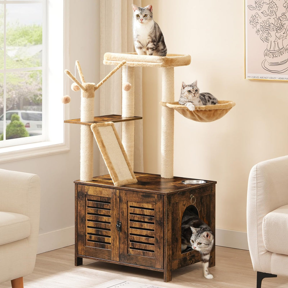 HOOBRO viewing platform offers a cozy perch for cat naps.