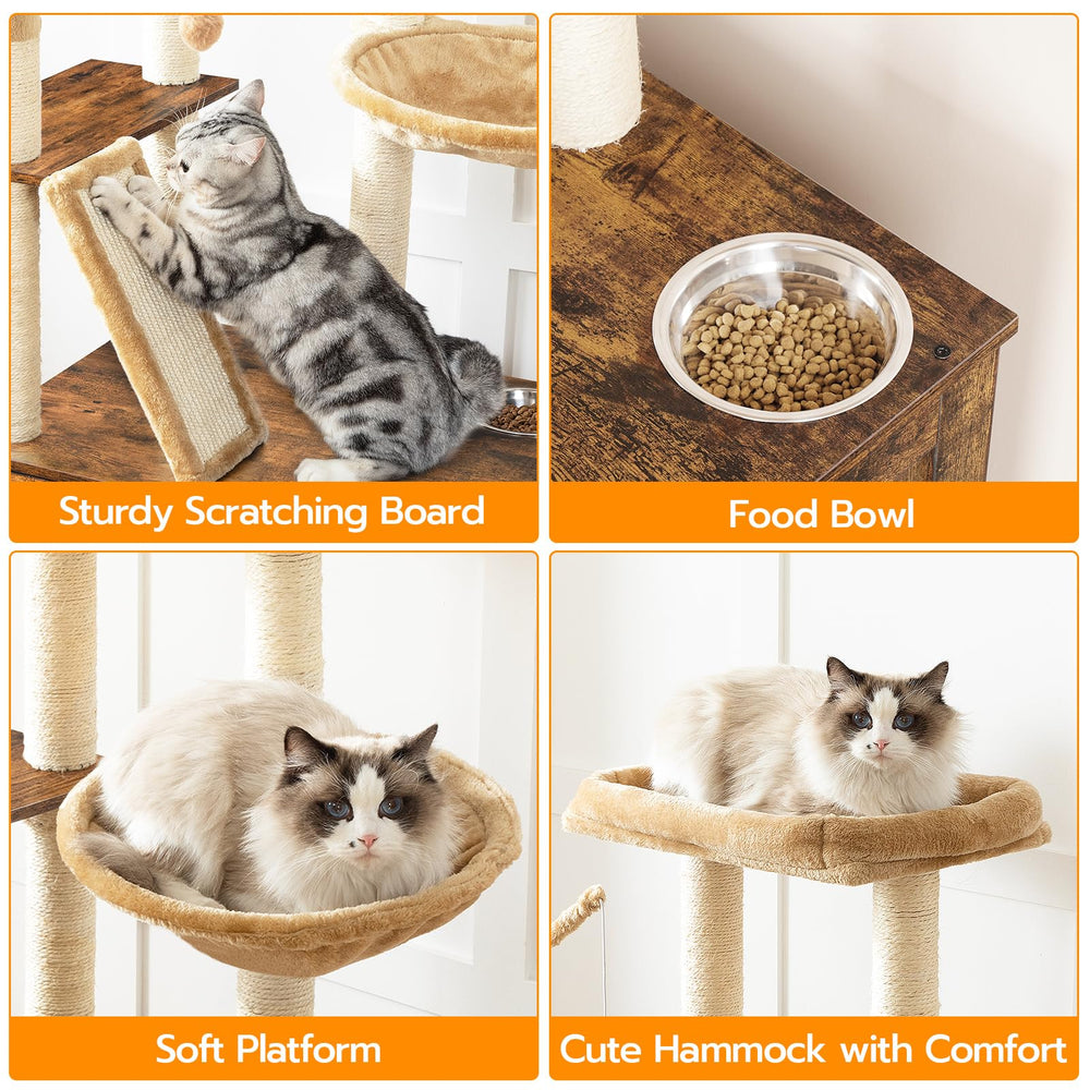 HOOBRO scratch board engages playful claws and reduces furniture wear.