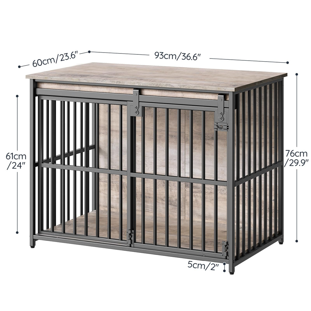 HOOBRO dog kennel doubles as an end table with roomy top surface.
